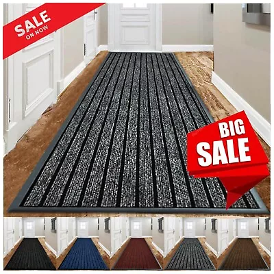 £7.99 • Buy Rubber Backed Door Mat Non Slip Rug Kitchen Mat Heavy Duty Runner Outdoor Indoor