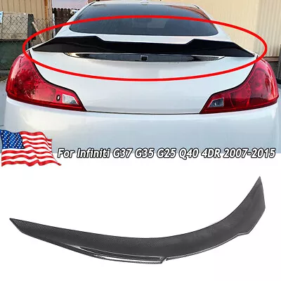 For Infiniti G35 G37 4 Door Sedan PSM Rear Trunk Spoiler Wing Lip Carbon Fiber · • $109.98