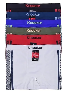3pk Mens Seamless Boxer Briefs Microfiber Underwear Knocker #59 Lines MS059 • $11.89