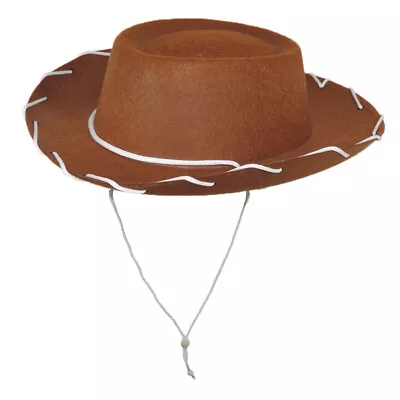 Childs Western Woody Style Kids Cowboy Ranch Hat BROWN • $14.99