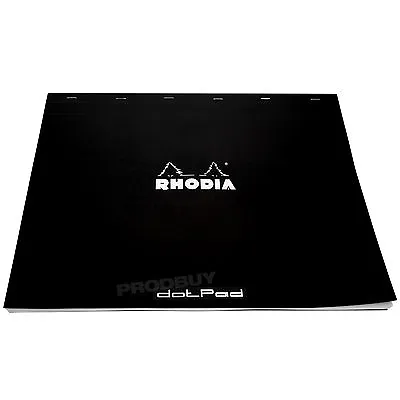 Rhodia Large A3 Black DotPad Dot Matrix Grid Book Architects Sketch Drawing Pad • £18