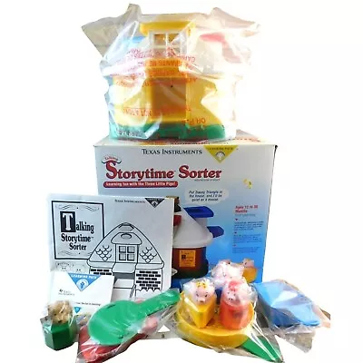 NOS Vintage Texas Instruments Talking Storytime Sorter Three Little Pigs Toy • $225