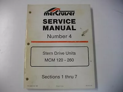 1986 Mercury Marine MerCruiser 90-86137 MCM 120-260 Factory Service Manual 1-7 • $29.99
