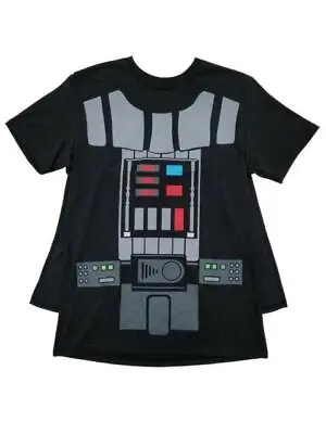 $12.99 • Buy Star Wars Mens Black Darth Vader Costume T-Shirt With Cape Small New