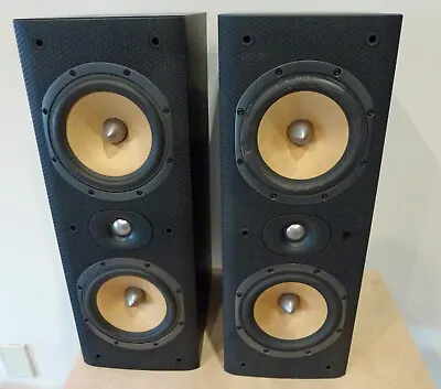 SET Of (2) B&W LCR600 S3  Black Speakers W/Grills ~(1 Left & 1 Right)~EXC SOUND! • $500