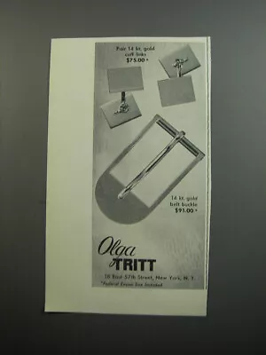 1952 Olga Tritt Cuff Links And Belt Buckle Advertisement • $19.99