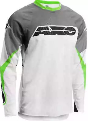 AXO Prisma MX Off-Road Motocross Jersey White/Green/Gray Men's Sizes MD & LG • $19.99