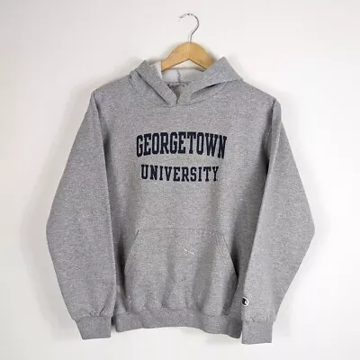 Grey Georgetown University Pullover Hoodie Size Small S • £13