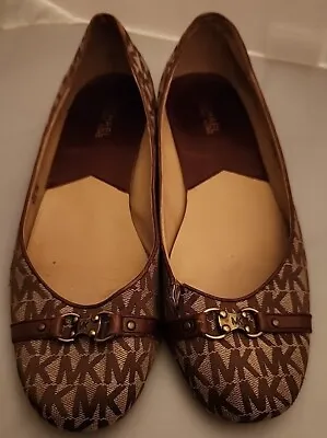 Michael Kors MK Logo Moccasin Loafers Brown - Womens Shoes Size 10 Med • $24.99