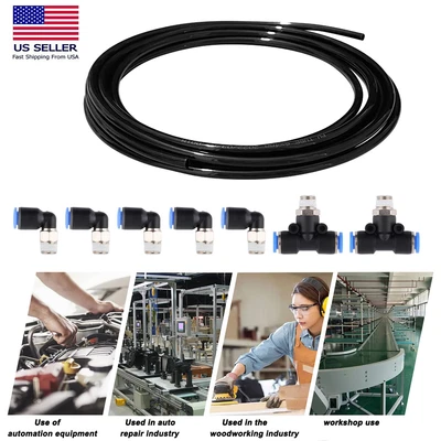 $18.16 • Buy PUSH LOCK Vacuum Fitting Kit Black Turbo Wastegate & Solenoid For Turbo Vehicles