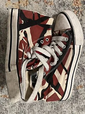 Eddie Van Halen 5150 High Top Shoes  Red White Black Stripe Sz 4 Evh Sneakers • $100