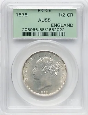 Great Britain Victoria  1878  Half-crown Almost Uncirculated Certified Pcgs Au55 • $645