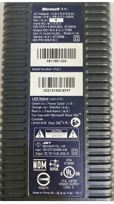 $16.70 • Buy Official MICROSOFT Xbox 360 175w Power Supply Brick AC Adapter PB-2171-02MX  OEM