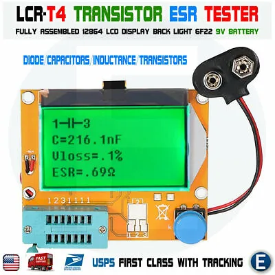 M328 LCR-T4 ESR Meter Transistor Tester Diode Triode Capacitance SCR Inductance • $15.28