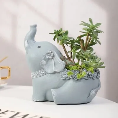 Upward-Pointing Elephant Planter Silicone Mold Gypsum Concrete Flowerpots Mould • $22.89