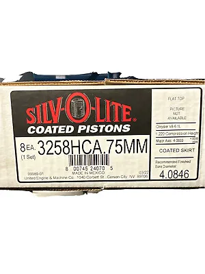 Silvolite Piston Set 3258HCA.75MM; 103.75mm Bore Flat Top For Chrysler 6.1L HEMI • $300