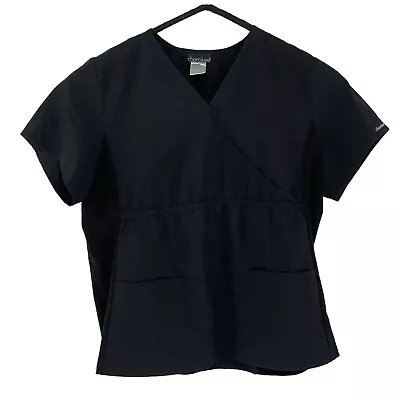 Cherokee Flexibles Maternity Scrub Top 2 Way Stretch Black With Pockets 2XL • $20