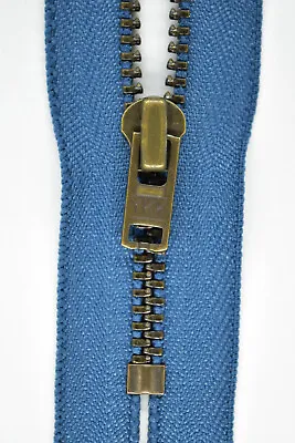 YKK Zip 839 Jeans Blue 10 - 18cm For Trousers 4mm Teeth Browned • $4.24