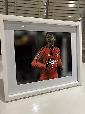 Manchester United Signed Kobbie Mainoo Pictured Framed  • £20