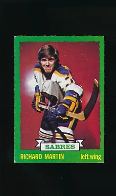 1973-74 O-Pee-Chee #173 Richard Martin * Left Wing * Buffalo Sabres * EX-MT * • $1.25