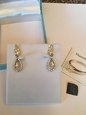 Diamonique “ Kate Middleton Wedding Earrings “ QVC New…very Rare. • £34.99