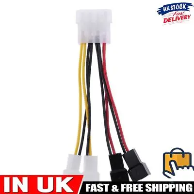 1pcs 4-Pin To 3-Pin Fan Power Cable Adapter Connector 12v*2 / 5v*2 • £4.39
