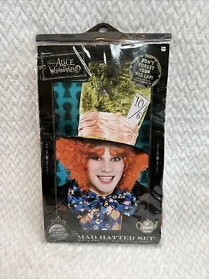 Disney Alice In Wonderland Mad Hatter Wig Cosplay Costume Accessory 3 Piece Set • $18.70