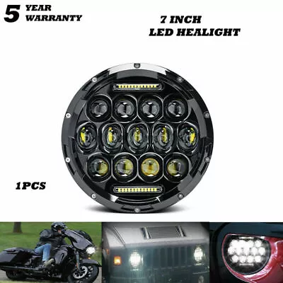 7''inch LED Headlight DRL DOT For Yamaha V-Star XVS 650 950 1100 Classic Stryker • $36.89