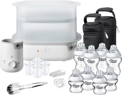 £65.99 • Buy Tommee Tippee Complete Feeding Set, Super-Steam Electric Steriliser, Baby Bottle