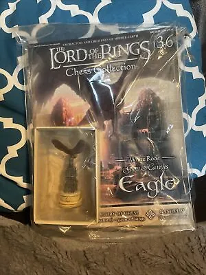 Eaglemoss  Lord Of The Rings Chess Set No 36 White Rook Grey Havens Eagle Sealed • £10