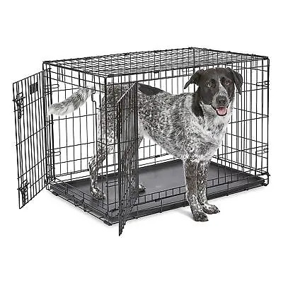 £62.99 • Buy MidWest Home For Pets 91cm ICrate Double Door Folding Metal Crate Dog Kennel