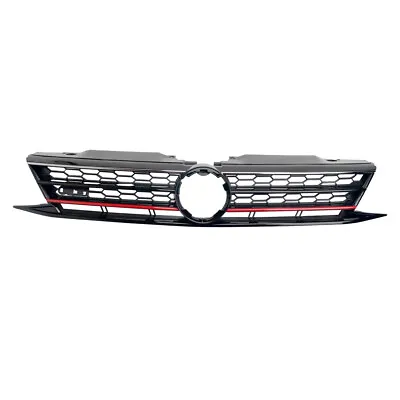 Fit 2015-2017 Volkswagen Jetta Front Upper Grille Honeycomb W/Red Trim • $54