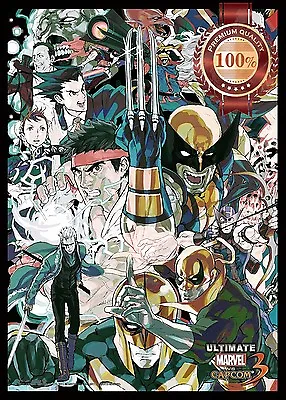 Marvel Vs Capcom Super Heroes Artwork Montage Wall Art Print Premium Poster • $68.62