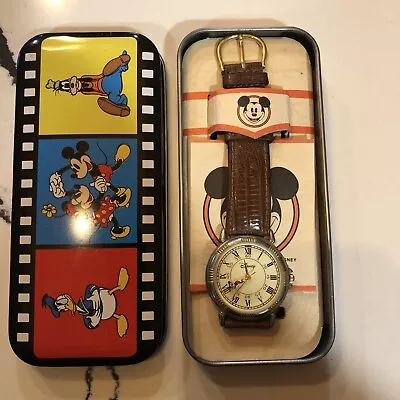 Vintage Mickey Inc Hanging On Second Watch And 1993 Rare Tin • $97.50