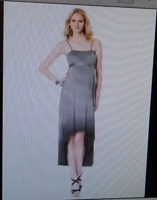 Majestic L By Jennifer Hewitt Maternity Gray Spaghetti High-Low Dress L NWT $150 • £4.87