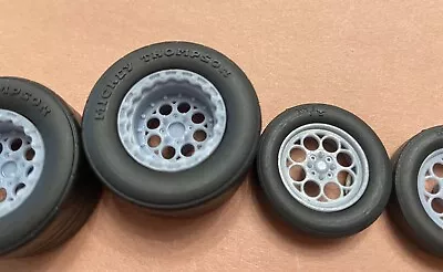 Resin 17/15 Scale Inch Weld Magnum Drag Wheels With Cheater Slicks 1/24 1/25 • $17.99