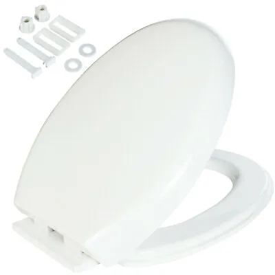 £8.95 • Buy Luxury Slow Soft Close White Oval Bathroom Toilet Seat With Bottom Fixing Hinges