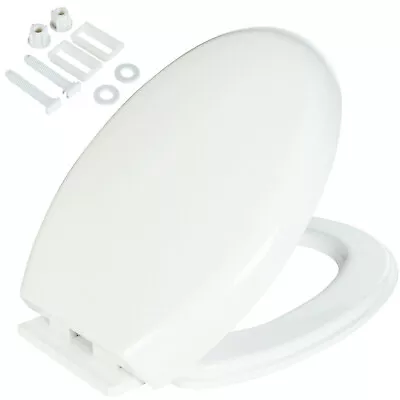 £8.95 • Buy Luxury Slow Soft Close White Oval Bathroom Toilet Seat With Bottom Fixing Hinges