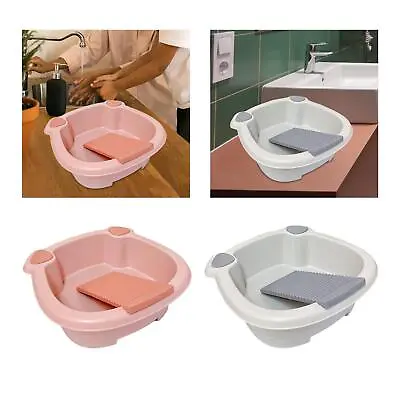 Washing Clothes Bucket Hand Wash Board Non Slip Cleaning Basin Hand Wash Board • $26.98