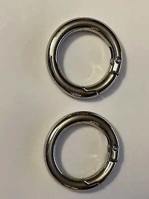 Lot Of (2) Miche 1  Silver Colored Carabiners /Attachment Rings / Hardware/Clips • $6.39