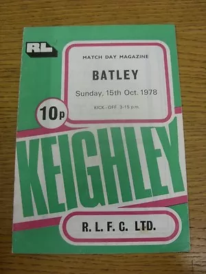 15/10/1978 Rugby League Programme: Keighley V Batley  (Folded). Condition: We As • £3.99