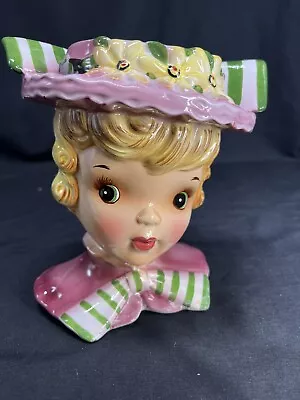 Vintage Enesco Lady Head Vase Japan 1950’s • $35