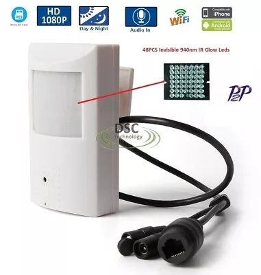 1080P HD Wifi PIR IP Camera 940NM IR Night Vision/ Audio/Sd Card Slot -Camhipro • $95.95