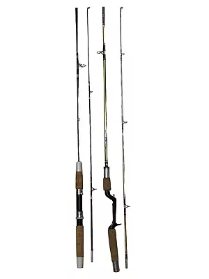 2Vtg Rods Heddon 906 Progressive Taper&Garcia Conolon 2327 Spinning Fishing Rods • $95