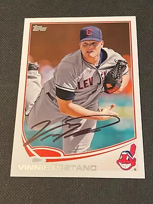 Vinnie Pestano Signed 2013 Topps Card Auto Cleveland Indians Autograph COA • $5.99