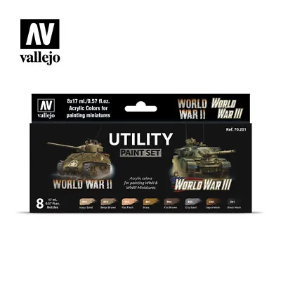 Vallejo Wargames Color Series World War II And World War III Utility Paint Set • $25