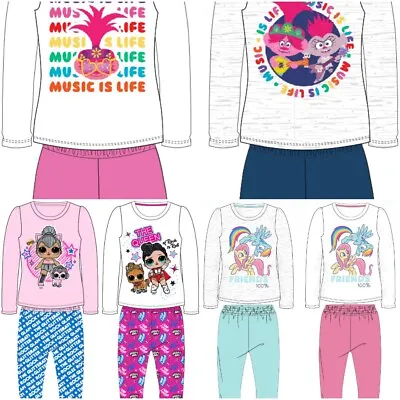 Girls Long Sleeve Pyjamas LOL My Little Pony Trolls Age 3 4 5 6 7 8 9 • £10.99