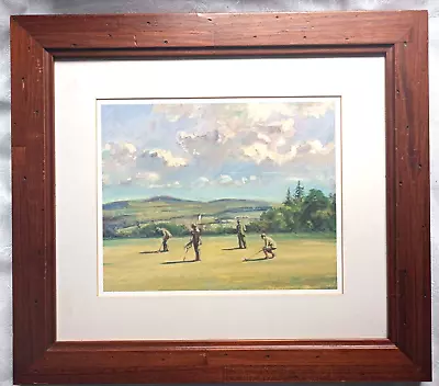 £10 • Buy  THE PUTTING GREEN  By  Artist PAUL GRIBBLE - Nice Wooden Frame Size 45cm X 39cm