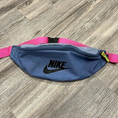 Nike Hip Pack Waistpack Bum Bag Heritage Fanny Belt Crossbody Bag BLUE/PINK • $21