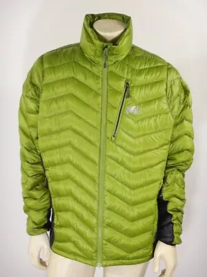 MILLET Men's PINNACLE DOWN JACKET Green 700-Fill Pertex Size LARGE • $150